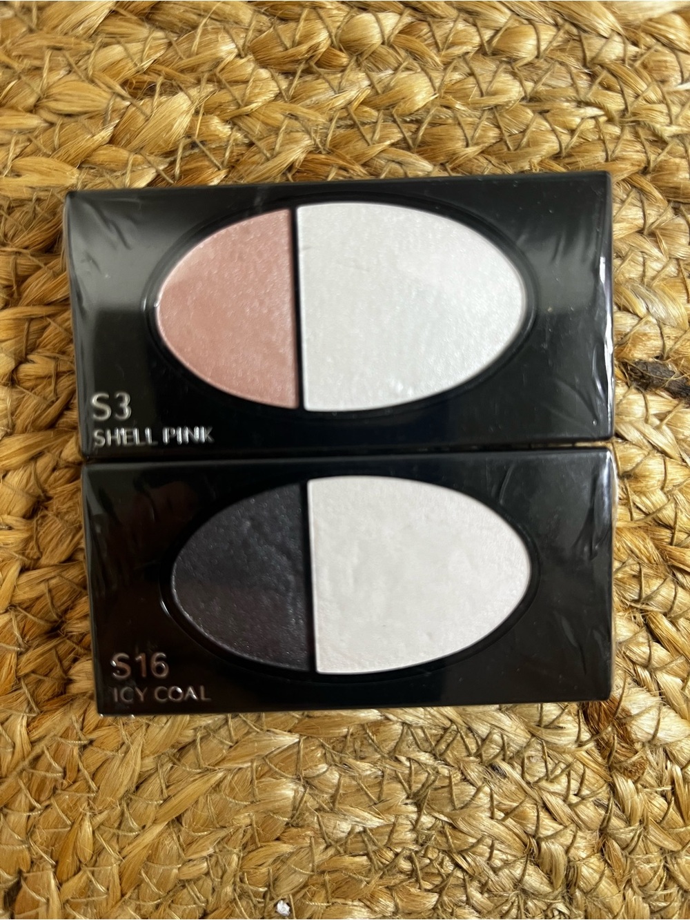 Shiseido Shell Pink & Icy Coal eyeshadows (2) NWT